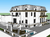 file su biệt thự,sketchup biệt thự,model su biệt thự