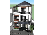 biệt thự 3 tầng,su biệt thự 3 tầng,biệt thự 3 tầng sketchup