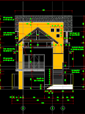 Thiết kế Biệt thự 3 tầng kích thước 7,3 x 14m (Kiến trúc+điện+ kết cấu+dự toán)