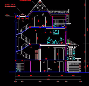 Biệt thự 2 tầng rưỡi,biệt thự 11.3x13.2m,biệt thự hiện đại