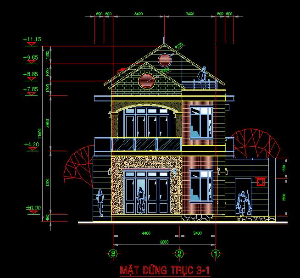 Thiết kế Biệt Thự kích thước 7x15m (full-KT+DN+KC)