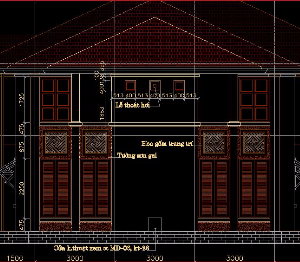 Thiết kế cad Kiến trúc Biệt thự cao cấp 2 tầng