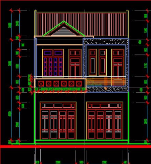 Thiết kế cad Kiến trúc+ kết cấu nhà ở 2 tầng kích thước 7,2x21m