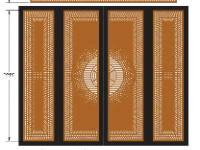 Thiết kế cnc cổng 4 cánh đẹp dxf