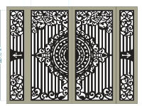 Thiết kế cnc cổng 4 cánh đẹp mắt