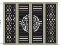 Thiết kế cnc cổng 4 cánh trống đồng