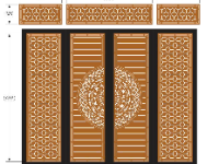 Thiết kế cnc cổng 4 cánh trống đồng đẹp nhất