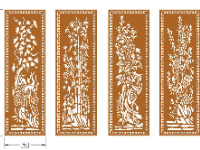 Thiết kế cnc cổng 4 cánh tứ quý