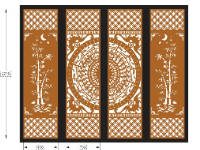 Thiết kế cnc cổng trống đồng dơi kết hợp trúc