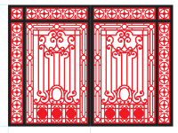 Thiết kế cổng 2 cánh cnc họa tiết đơn giản