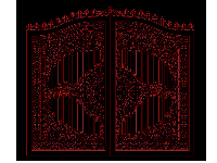 Thiết kế Cổng 2 cánh CNC tuyệt đẹp file dxf