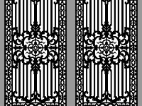 Thiết kế cổng 2 cánh dxf mới cnc