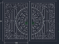 Thiết kế cổng 2 cánh trống đồng cnc