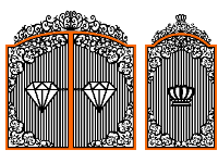 Thiết kế Cổng 2 cánh và cổng phụ dxf đẹp