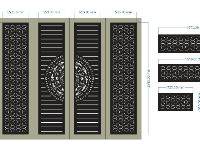 Thiết kế cổng 4 cánh cnc và 3 kt bông tuyết dxf