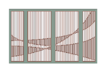 Thiết kế cổng 4 cánh đơn giản file cad