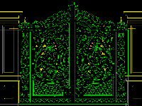 Cổng biệt thự 2 cánh,File cad cổng biệt thự,Autocad cổng cnc đẹp,Mẫu cổng cnc đẹp,File cad cổng cnc đẹp