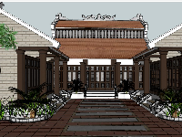 Thiết kế đền thờ file sketchup