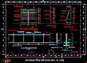 Thiết kế hàng rào sắt bằng file Autocad