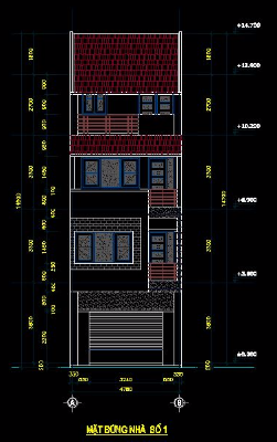 nhà phố kích thước 5x15m,mẫu nhà phố 4 tầng,nhà 4 tầng mái ngói