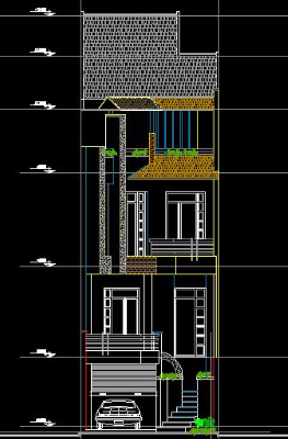 Thiết kế Kiến trúc Nhà Phố 5.2 x 19.9m x 4 tầng mẫu nhà đẹp