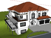 mẫu biệt thự sketchup,file su biệt thự,file sketchup biệt thự