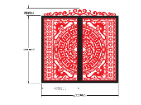 Thiết kế mẫu Cổng 2 cánh CNC file dxf tuyệt đẹp