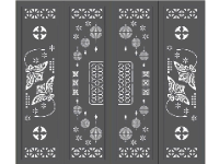 Thiết kế mẫu Cổng 4 cánh file dxf đẹp