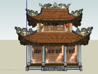 Thiết kế mẫu đình cổ trên sketchup