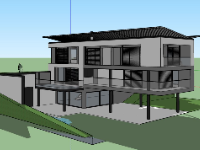 Thiết kế mẫu model sketchup 2 tầng đẹp mắt