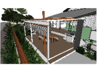 Thiết kế mẫu nhà biệt thự có tầng hầm trên sketchup