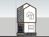 Nhà phố 2 tầng,model su nhà phố 2 tầng,nhà phố 2 tầng file su,file sketchup nhà phố 2 tầng,file su nhà phố 2 tầng