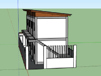 Nhà phố 2 tầng,model su nhà phố 2 tầng,mẫu nhà phố 2 tầng sketchup