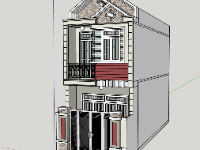 Thiết kế mẫu nhà phố 2 tầng kích thước 4x10m