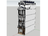 su nhà phố 4 tầng,sketchup nhà phố 4 tầng,model su nhà 4 tầng