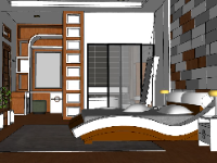 Thiết kế mẫu phòng ngủ 3d sketchup đẹp
