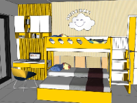 Thiết kế mẫu phòng ngủ cho bé file 3d su