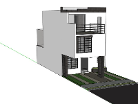 nhà phố 3 tầng,Thiết kế nhà phố,model sketchup nhà phố 3 tầng