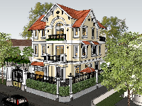 Thiết kế mẫu su villa 3 tầng