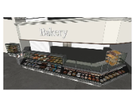 Thiết kế mẫu tiệm bánh Bakery file sketchup