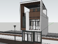 Thiết kế model nhà phố 2 tầng đơn giản hiện đại