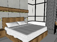 Thiết kế model sketchup mẫu nội thất phòng ngủ