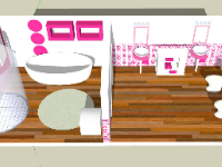 Thiết kế model sketchup nội thất phòng tắm