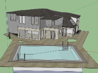 Thiết kế model su biệt thự 2 tầng có hồ bơi