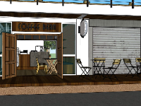 quán coffee,nội thất quán coffee,ngoại thất quán cà phê,sketchup quán coffee