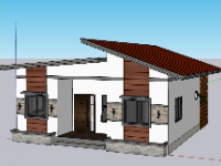 su nhà 1 tầng,model su nhà 1 tầng1,file sketchup nhà 1 tầng