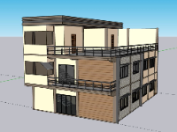 Thiết kế nhà 3 tầng hiện đại model su 10.4x15m