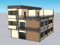 su nhà 3 tầng,model su nhà 3 tầng,sketchup nhà 3 tầng