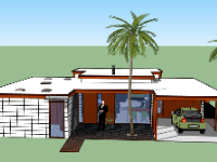 Thiết kế nhà làm việc file sketchup