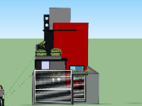 nhà phố 2 tầng,model su nhà phố 2 tầng,nhà phố 2 tầng file su,sketchup nhà phố 2 tầng,nhà phố 2 tầng file sketchup